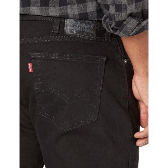 Levi's 511 Mens Junior Jeans Skinny Straight Leg Black Wash Grey Stretch 30x30 - Picture 13 of 13